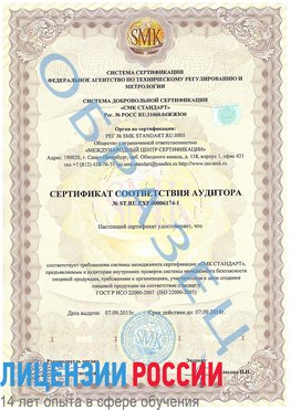 Образец сертификата соответствия аудитора №ST.RU.EXP.00006174-1 Воскресенск Сертификат ISO 22000
